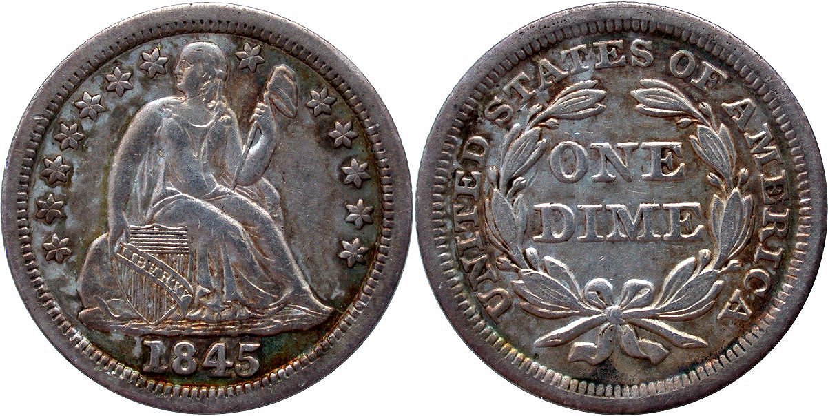 Seated 10C 1845