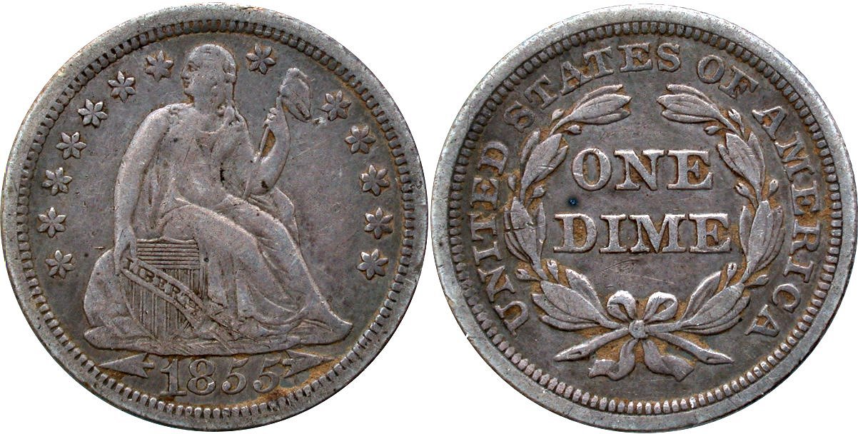 Seated 10C 1855