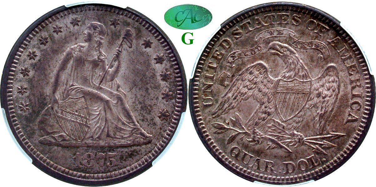 Seated 25C 1875