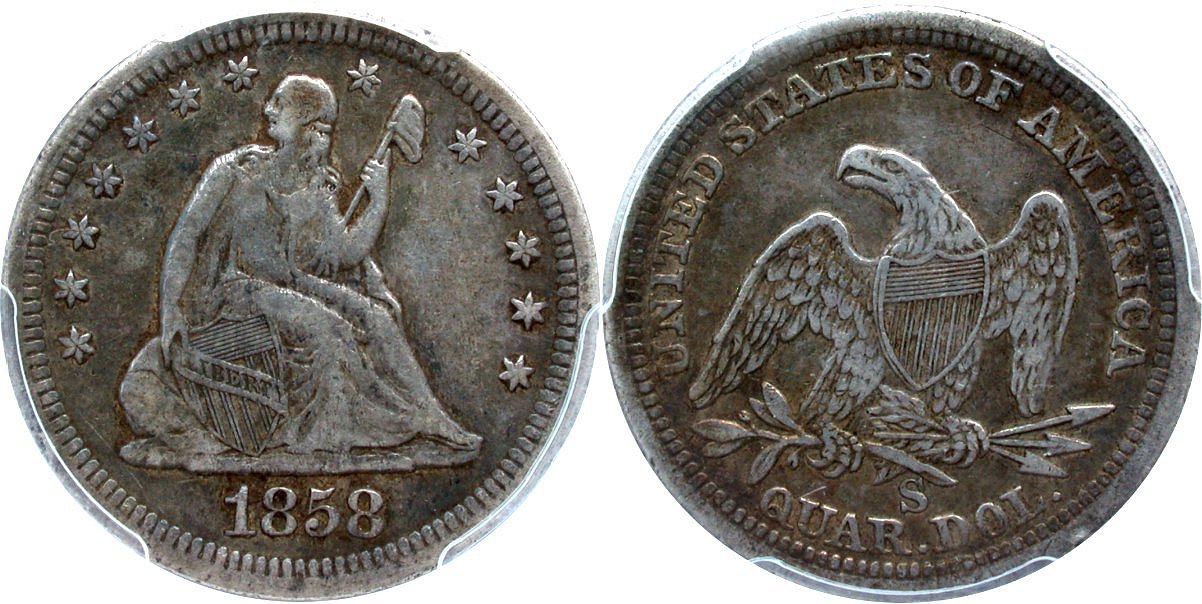Seated 25C 1858S