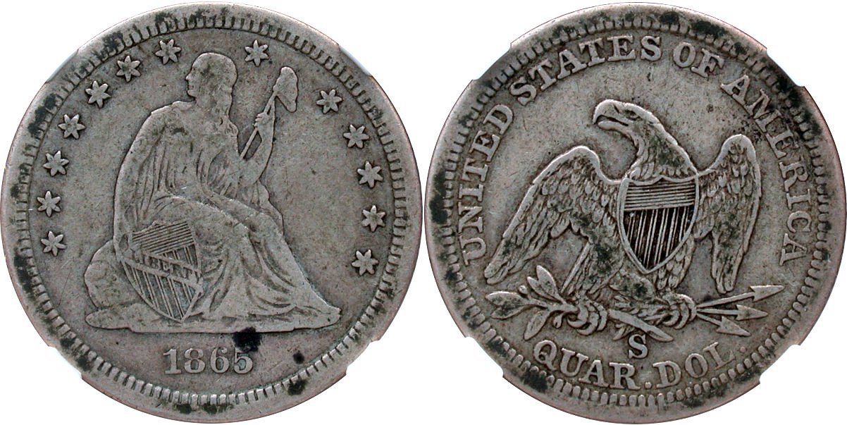 Seated 25C 1865S