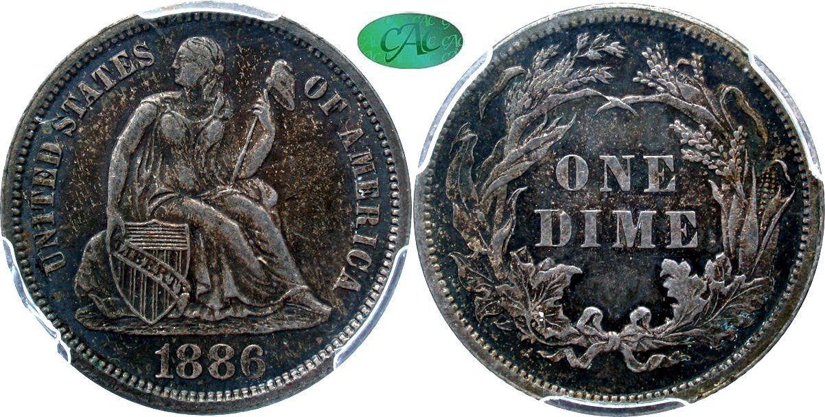 Seated 10C 1886