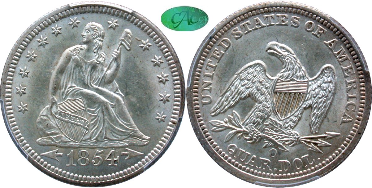 Seated 25C 1854O